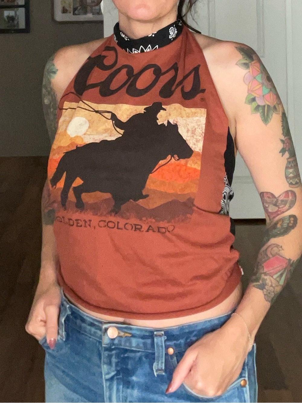 Coors Halter Western top